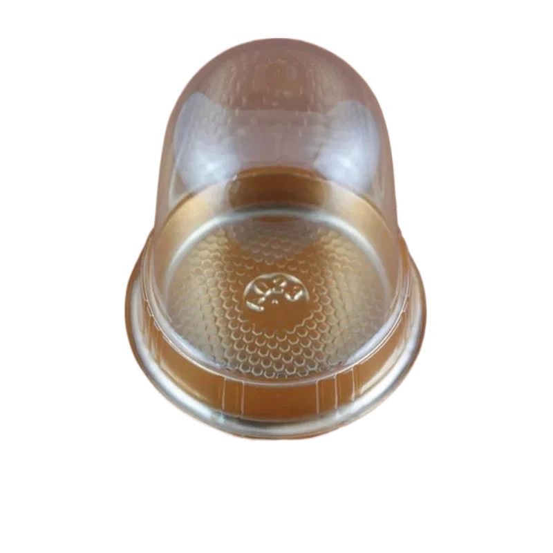 Clear Golden Cake Box Transparent Round Mousse Plastic Cake Boxes With