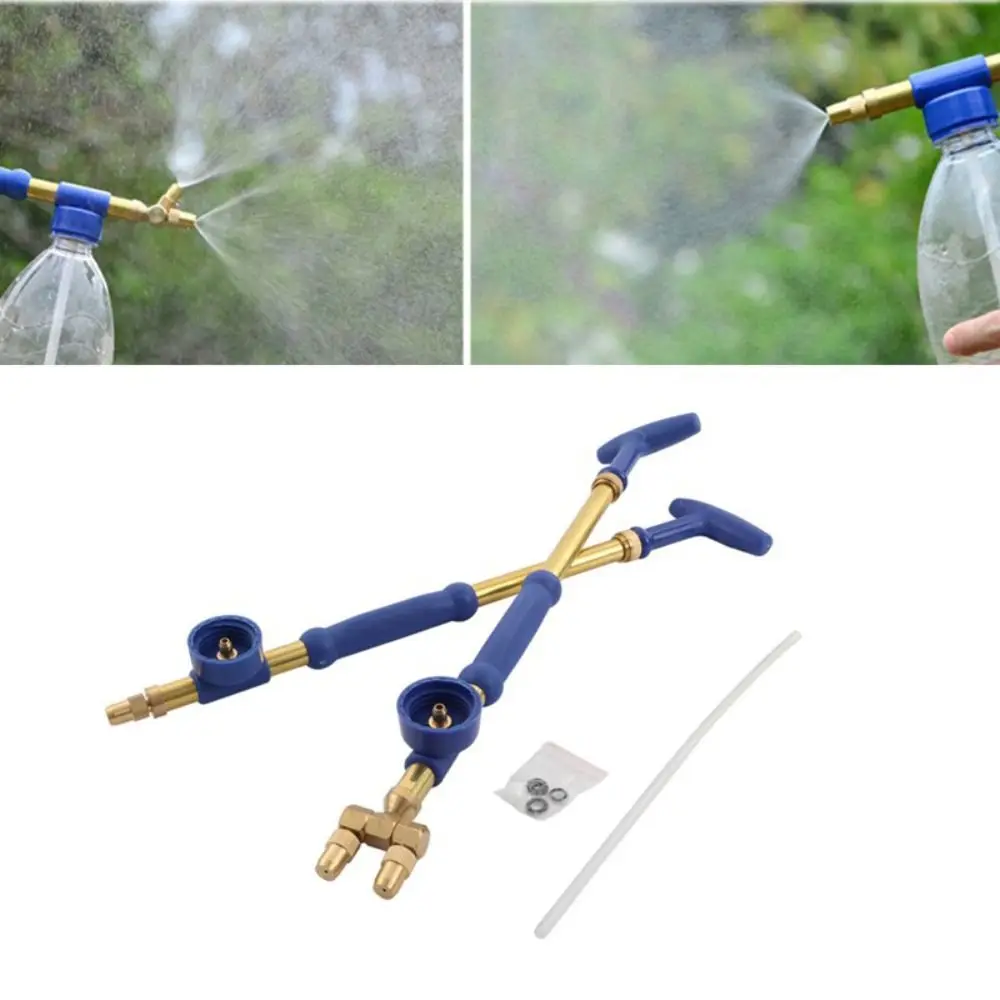Brass Single/double Head Push Pull Pressure Nozzle Adjustable Misting Nozzle Connection garden irrigation nozzle garden sprayer nozzles