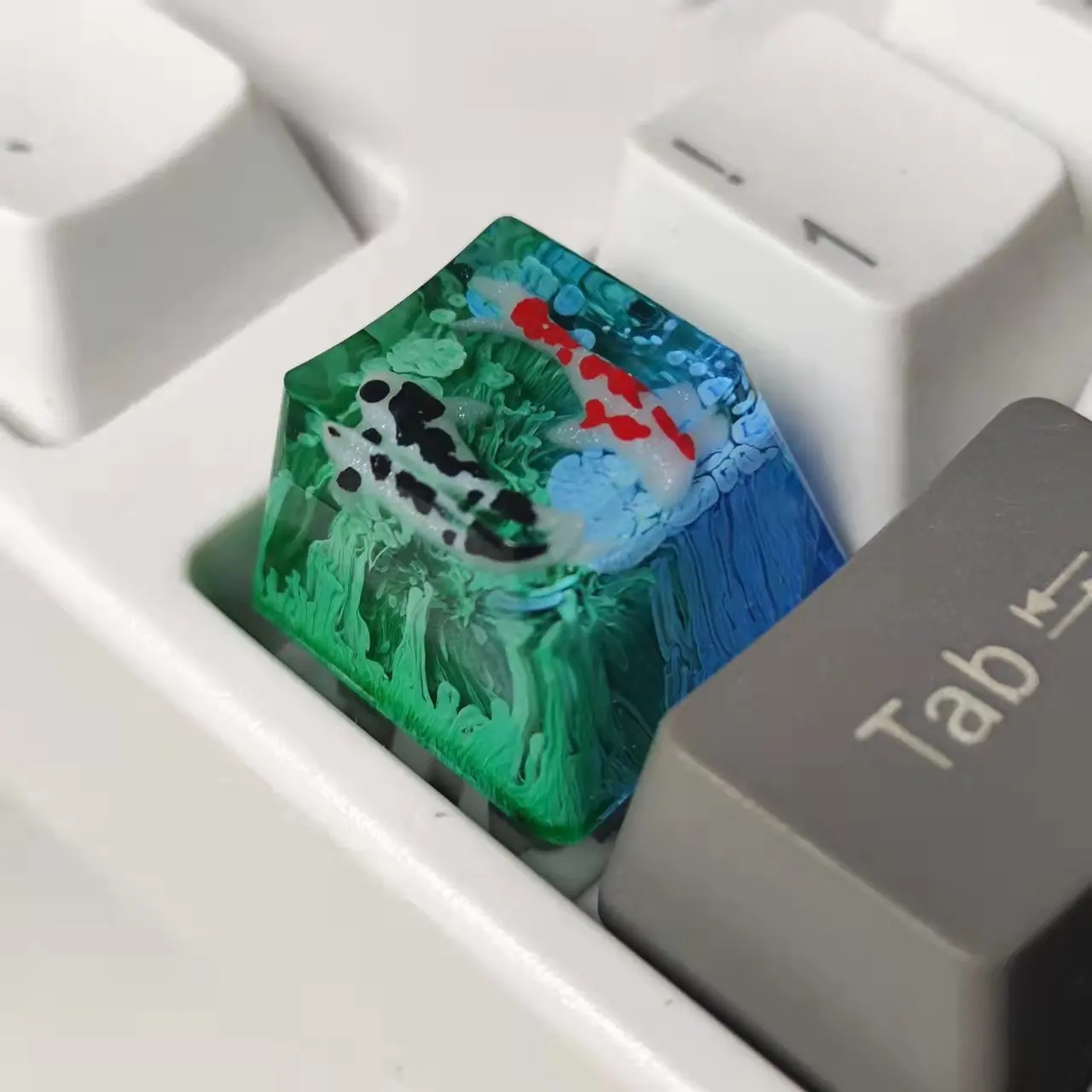 Cenário personalizado, Koi Resina Keycaps 1U, Teclado