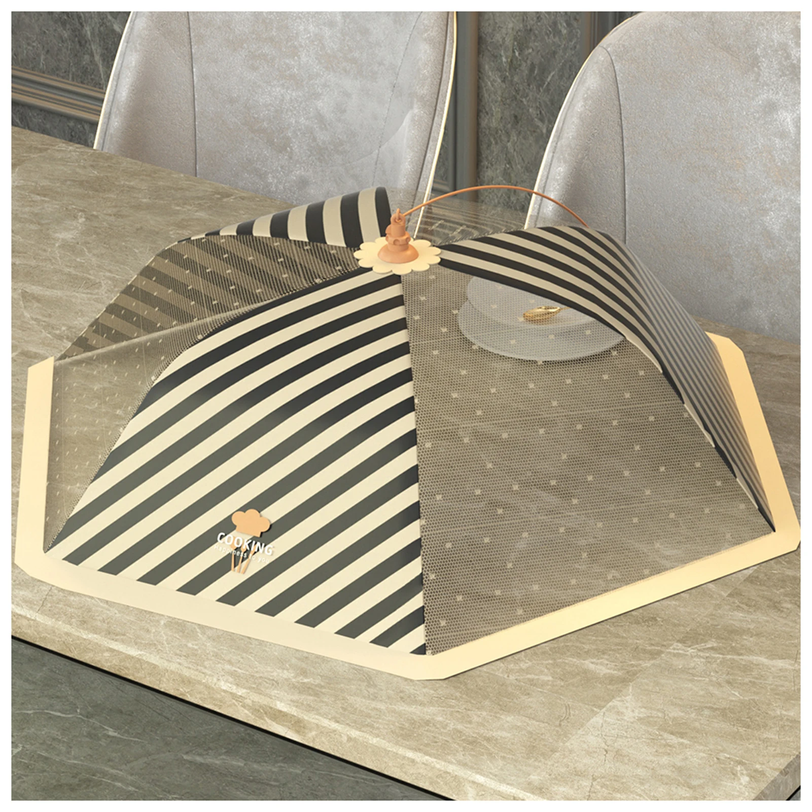 Foldable Table Mesh Food Covers Portable Umbrella-Style Food Cover All Season Fly-proof and Dust-proof