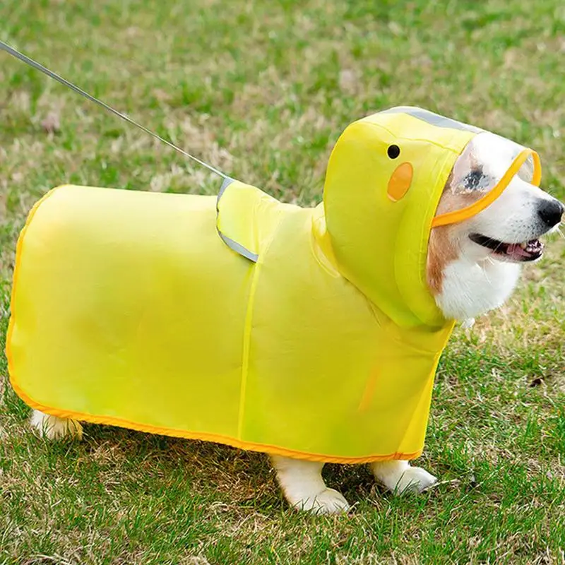 Dog Rain Jacket Puppy Rain Jacket Poncho Cute Duck Shape