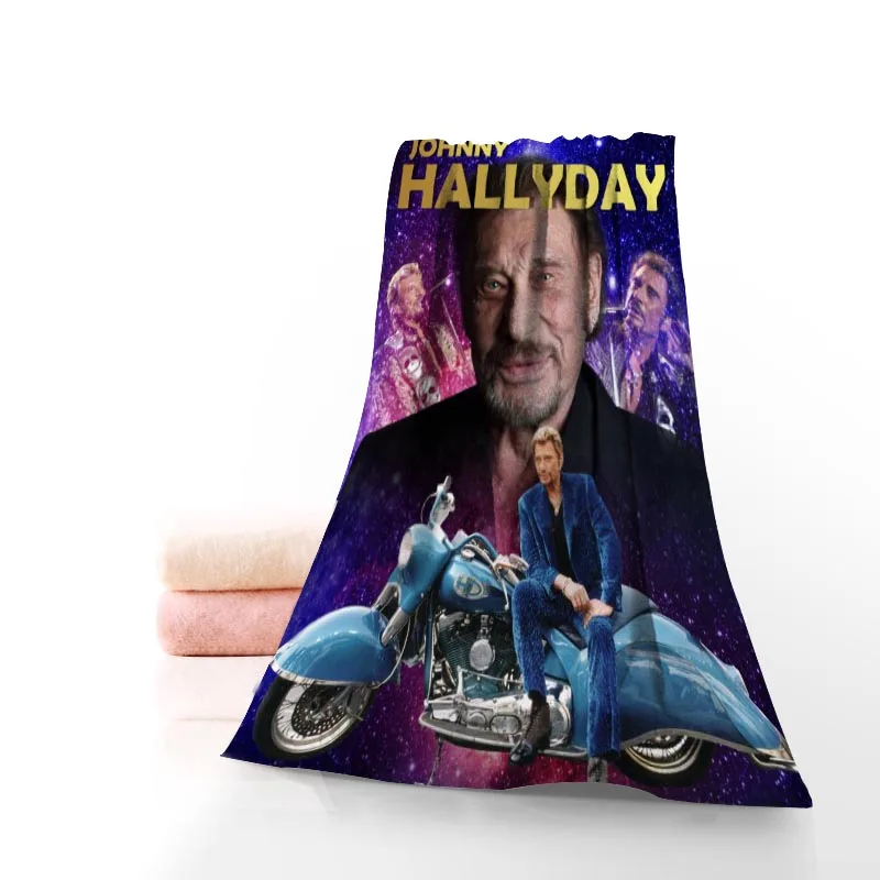 Johnny Hallyday Towel Printed Cotton Face/Bath Towels Microfiber Fabric For Kids Men Women Shower Towels 70X140cm 6