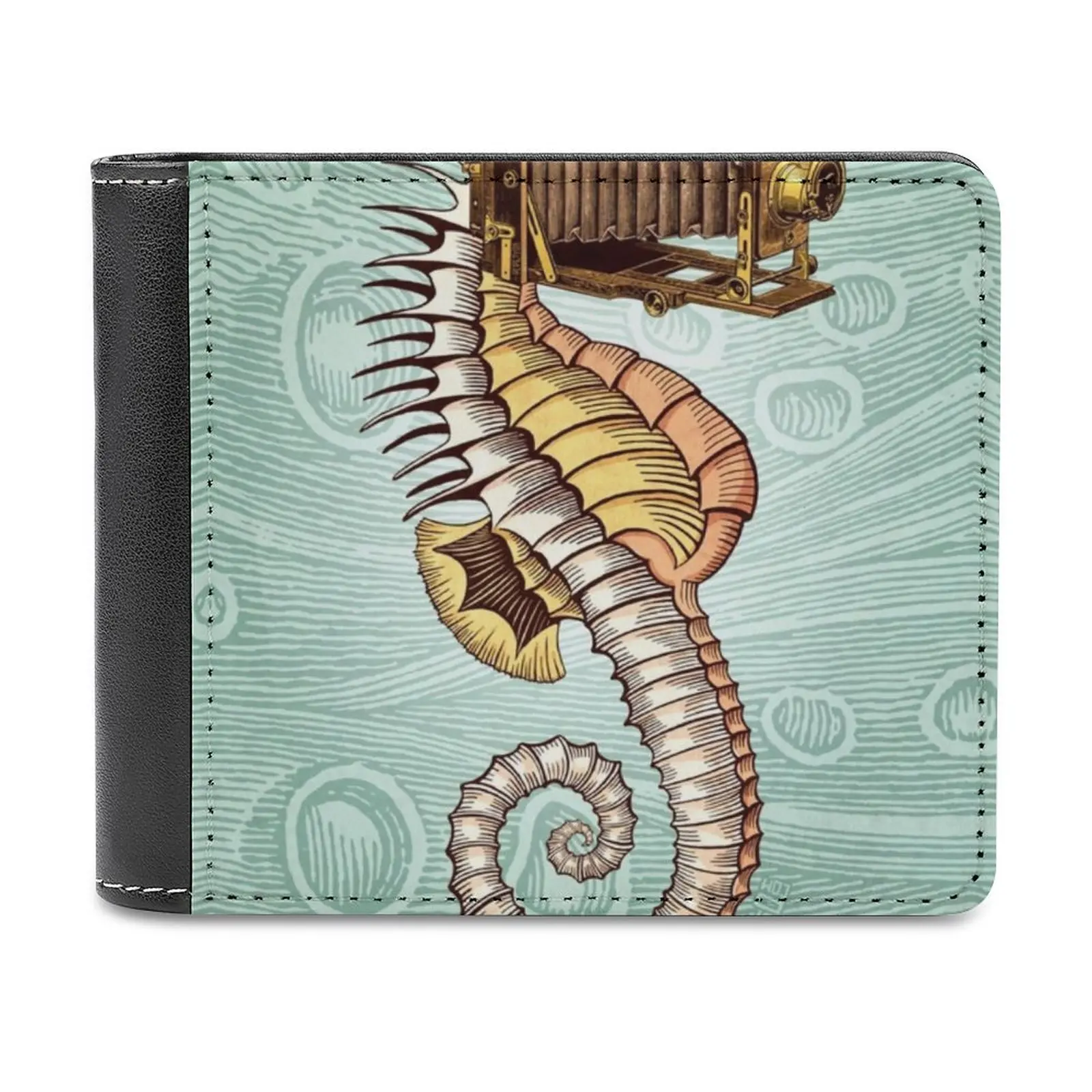 

Мужской бумажник для отдыха, путешествий, короткий кошелек морского конька