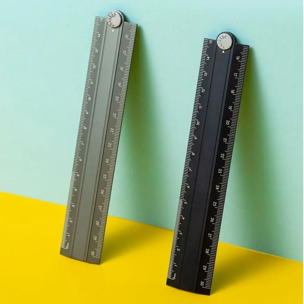 심플 스타일 접이식 자 15cm 30cm 창의적인 금속 문구용 자 접이식 알루미늄 합금 학생용 그림 측정 도구