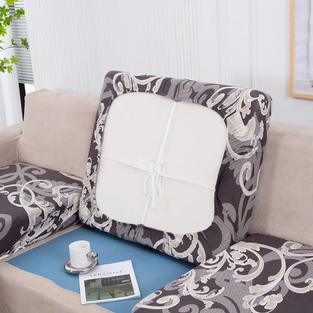 Printing Dust Proof Sofa Seat Cushion Covers Stretch Furniture Protective for Dining Room Wedding Office Corner Sofa Slipcovers 6