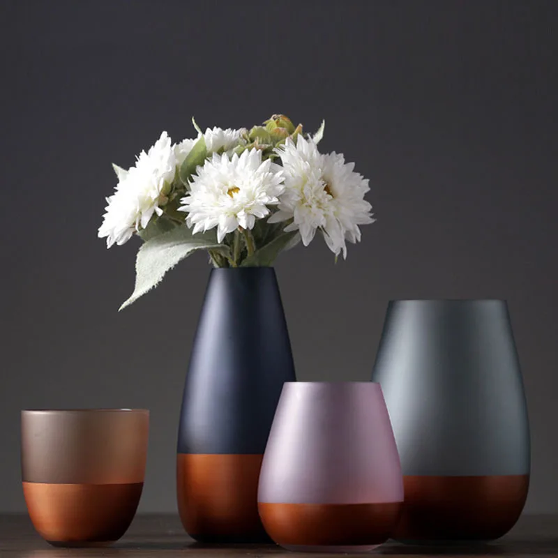 

Glass vase decoration modern simple transparent creative flower arrangement living room home furnishings