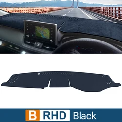 Toyota RAV4 Dashboard Sun Shade Cover - Premium Instrument Desk Mat Accessory - - (B Black RHD)