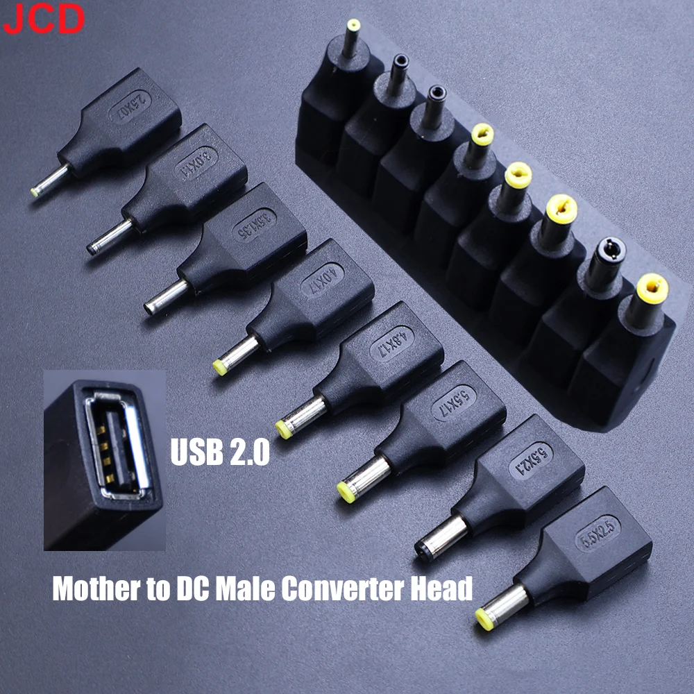 USB Fmale Power Plug To 5.5*2.5 5.5x2.1 4.8x1.7 4.0*1.7 5.5*1.7 2.5*0.7 3.0*1.1 3.5x1.35 mm DC Jack Adapter Connector 5V/12V 5pc usb dc converter