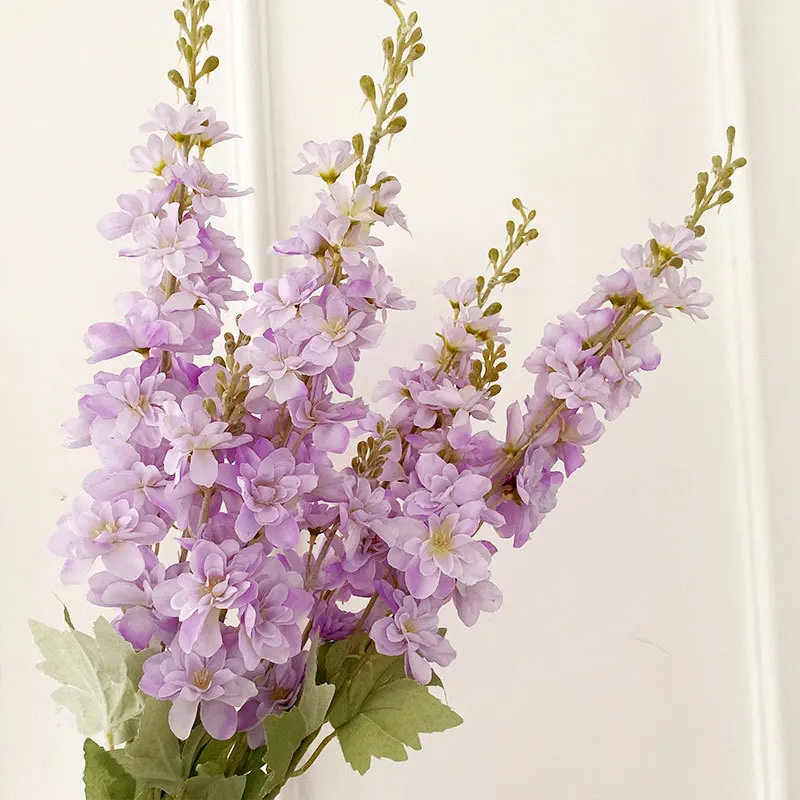 2 포크 인공 몰려 들고 Delphinium 꽃 웨딩 홈 장식 가구 꽃 웨딩 장식 히아신스 꽃