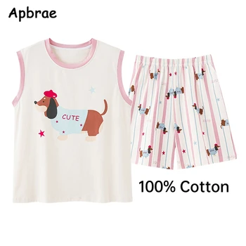 Youth Women's Pajamas 2025 New Summer Shorts Pink Kawaii Homewear High Quality 100% Cotton Sleepwear Cute Dachshund Printing Pjs
