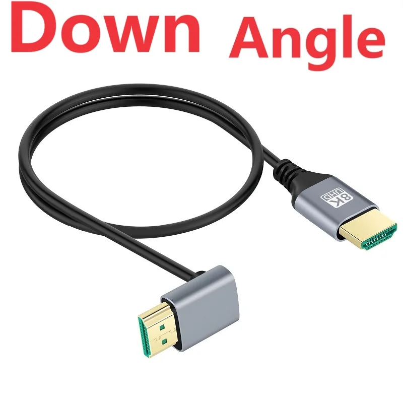 8K HDMI Cable Male to Male 90 degree Left/Right/UP/Down Angle for HD TV Laptop Projector PS4 PS5