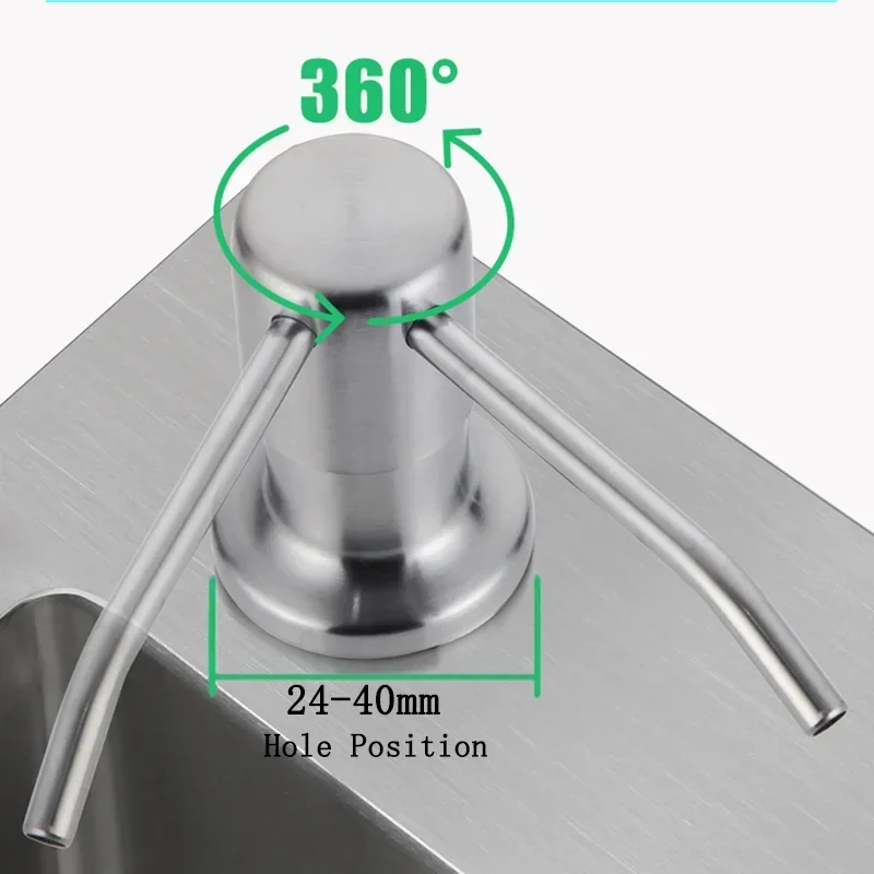 Stainless Steel Shampoo Soap Dispenser Pump Cleanser Bottle Extension Tube Kit Replacement Under Deck Mounted Sink Accessories soap dispenser shampoo dispenser soap dispenser bottle