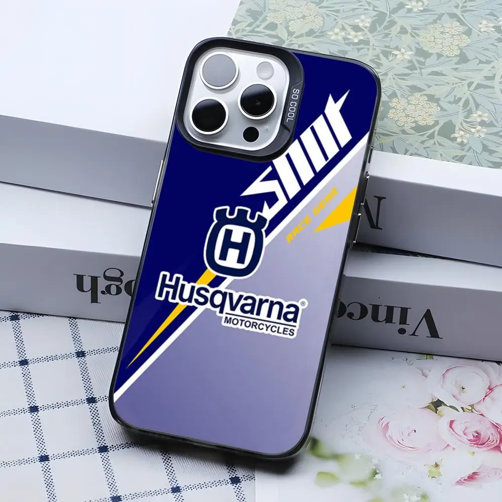 Premium Silver Motorcycle Phone Case Cover
