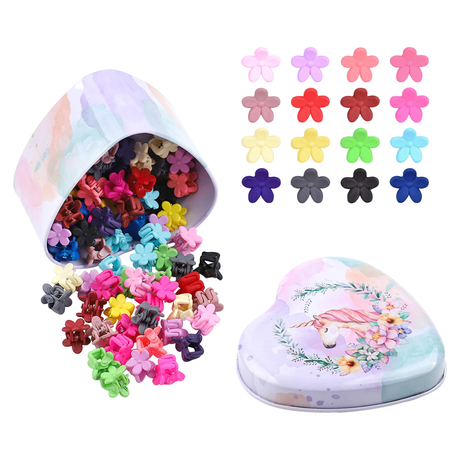 60/30Pcs/Lot New Matte Mini Kawaii Black Hair Claw Clips Barrettes Women Girls Cute Hairclip Clamp Gifts Kids Hair Accessories