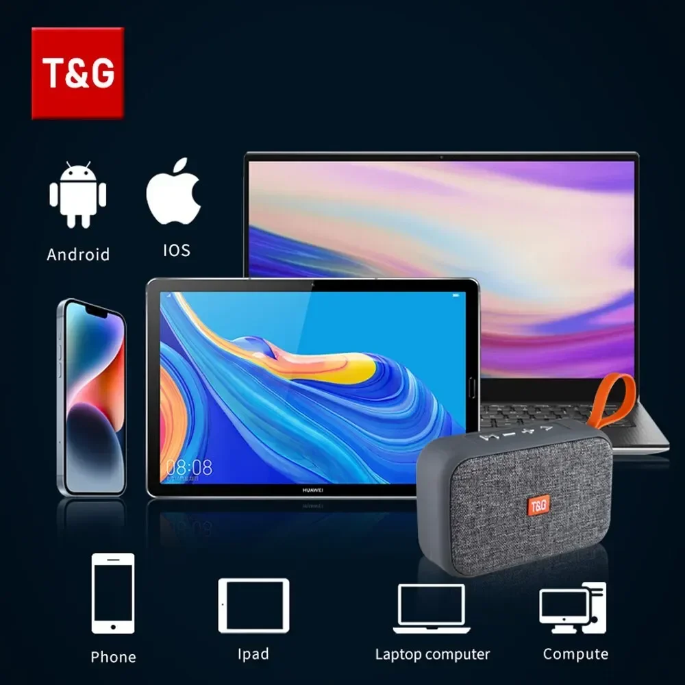Speaker TG506 Portable Mini Wireless Soundbar Bluetooth 5.0 Outdoor Indoor HIFI Loudspeaker Support TF Card FM Radio Waterproof 4