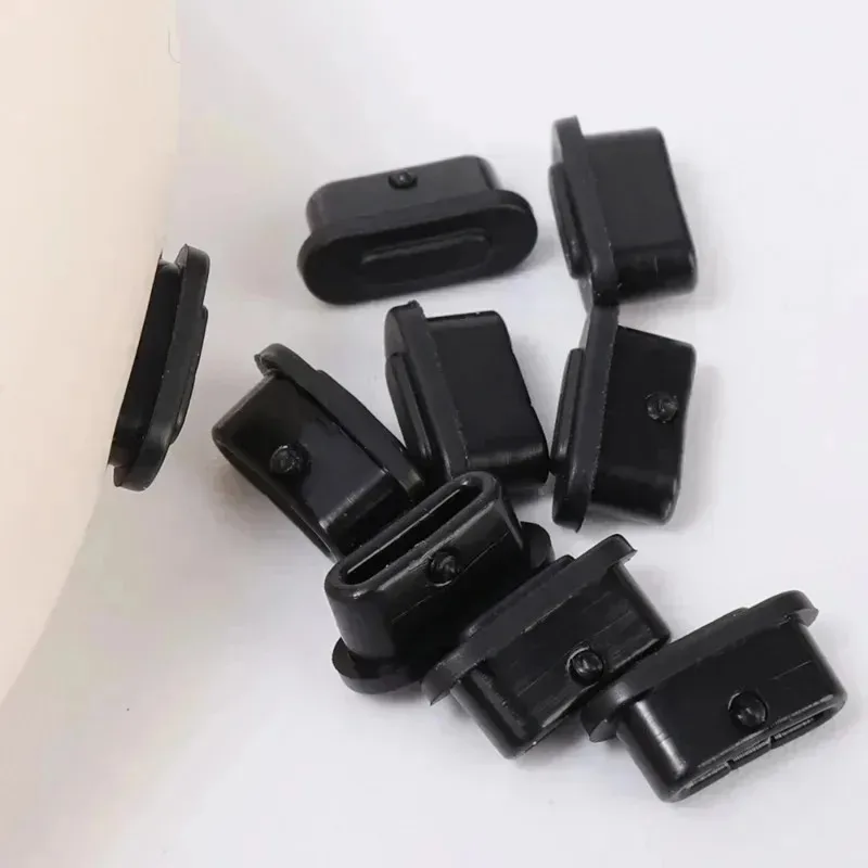 Type-C Dust Plug USB Charging Port Protector - Plastic Cover Smart Phone Accessory (10/1 Pack)