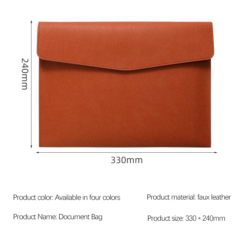 Document PU Business Briefcase File Bag, A4 Folder, School Office Storage Print Pattern LOGO