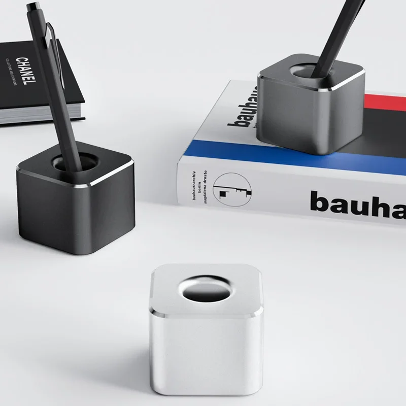 Sleek Aluminum Pen Holder with Non-slip Features