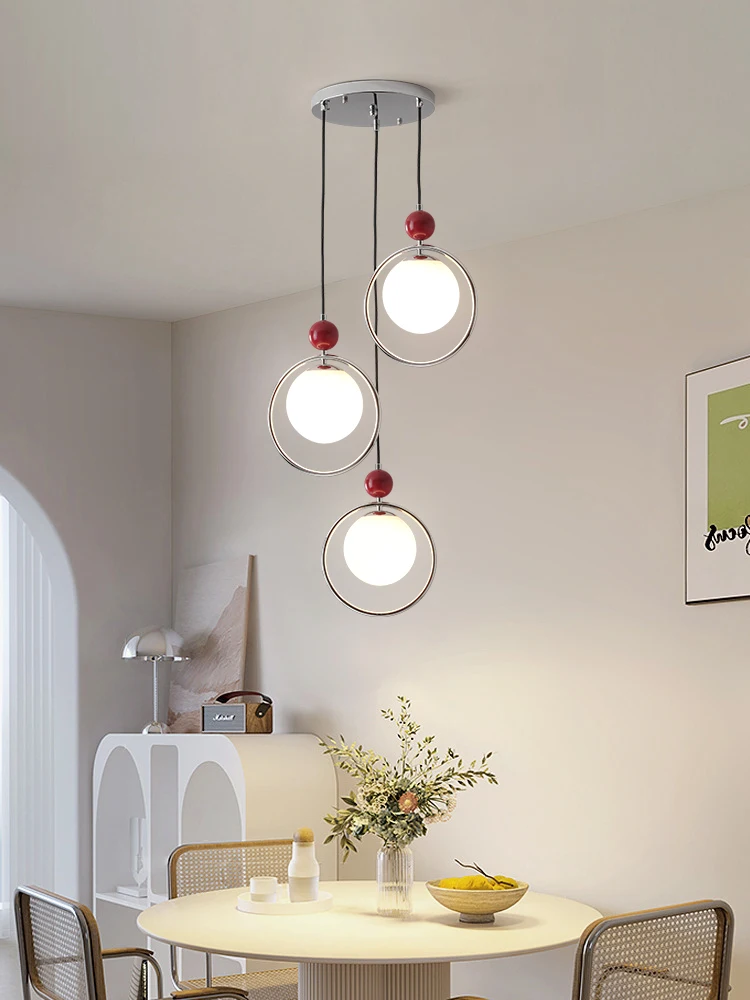 

Italian Minimalist Dining Room Chandelier Ball Glass Creative Modern and Simple Nordic Dining Table Chandelier