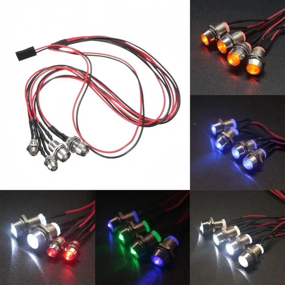 Durable 1/8 1/10 1/12 RC LED Light Kit Drift Car Crawler Headlamps Easy to Install Taillight for HSP HPI MN99 MN90 Wltoys