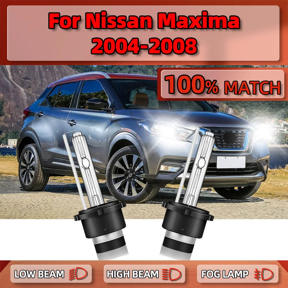 

2PCS D2S Xenon Bulbs Car Headlight 35W 20000LM HID Xenon Lamp Bulbs 12V 6000K For Nissan Maxima 2004 2005 2006 2007 2008
