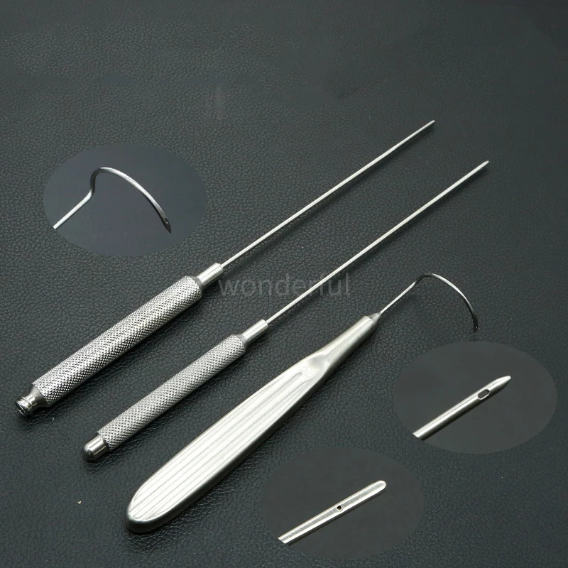Facelift Face Guide Needle With Hole Stainless Steel Puncture Face Stripper Thread Carving Large V Buried Wire Conductor