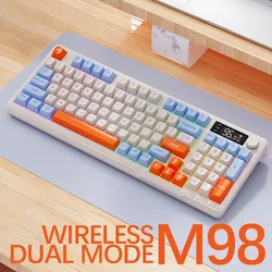 M96 Bluetooth Keyboard Wireless ZIYOULANG Gaming Keyboard Mouse,Electronic Screen, Multi-Device Connection,Ergonomics Gaming