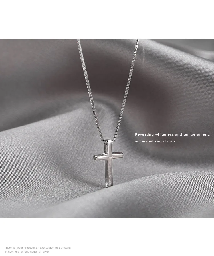 925 Sterling Silber Damen Schlangenkette Schmuck Kreuz-Halsketten Luxuriöse Exquisite Accessoires Großhandel Schmuck Argent 925 – Detail 6