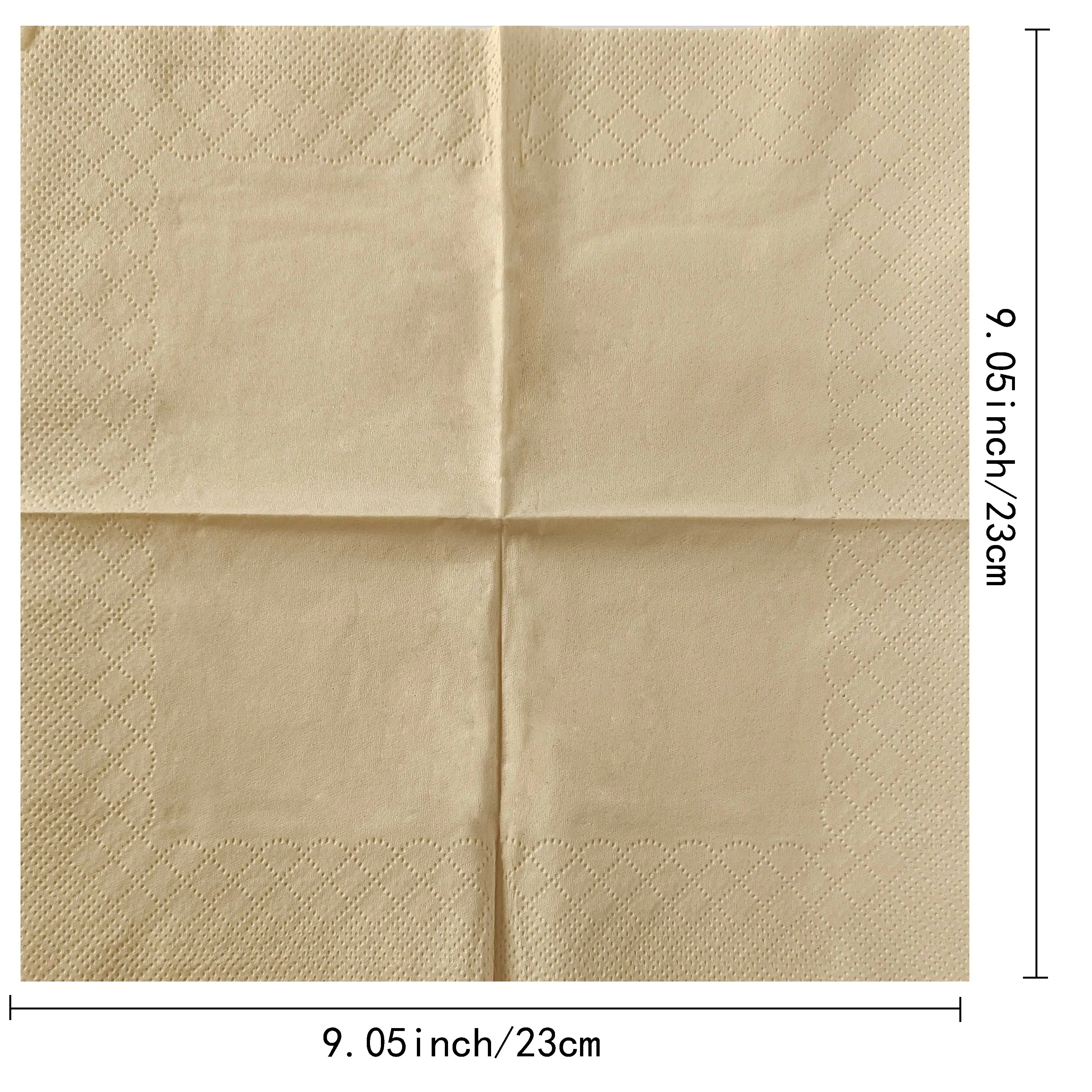 200pcs bamboo pulp primary color daily napkins paper napkins