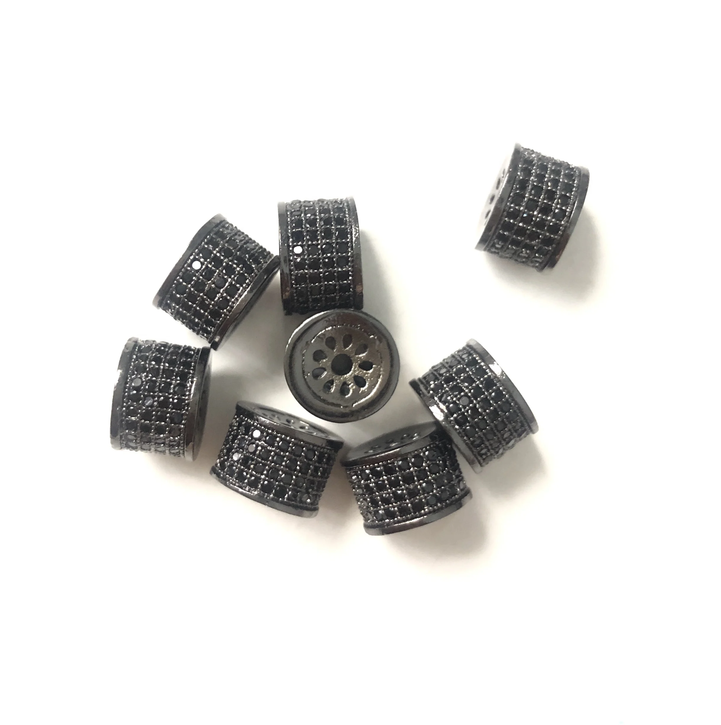 10pcs/lot Cylinder Wheels Spacers Beads for Women Bracelets Design Girl Necklaces Making Jewelry Craft DIY Accessories Wholesale