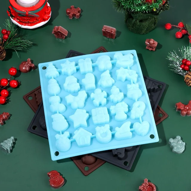 Buy 2 PCS Mold Christmas Ice Cube Trays Molds Snowflake Chocolate