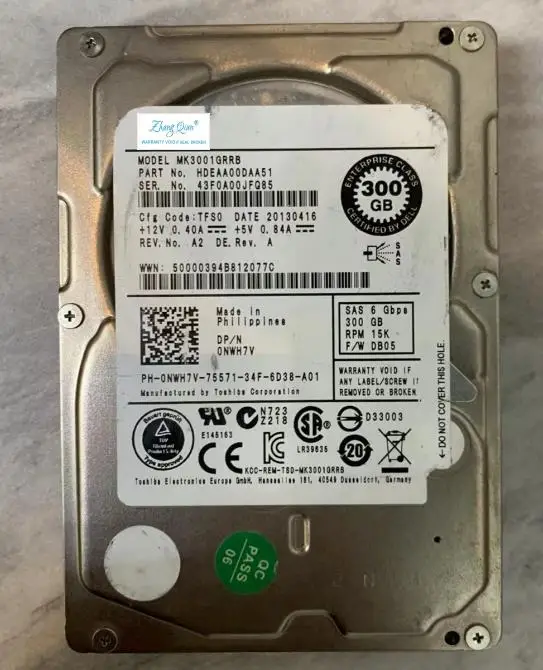Для 2,5 300G 15K SAS HDEAA00DAA51 MK3001GRRB