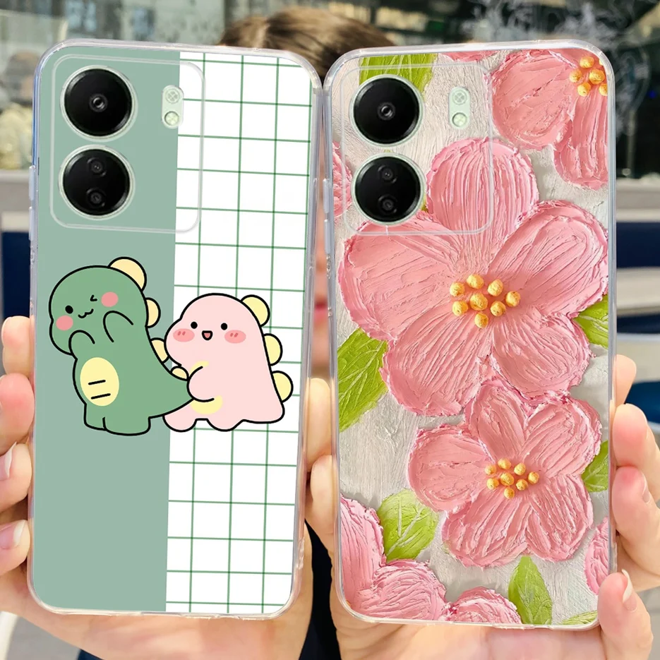 Cute Fashion Painted Soft Silicone Phone Case - Stylish Protective Back Cover Bumper