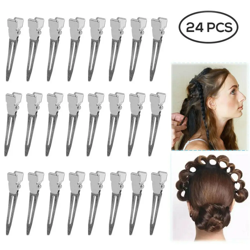 24PCS Professional Fixed hair Styling Seamless Hair Clip No Bend Makeup Clip