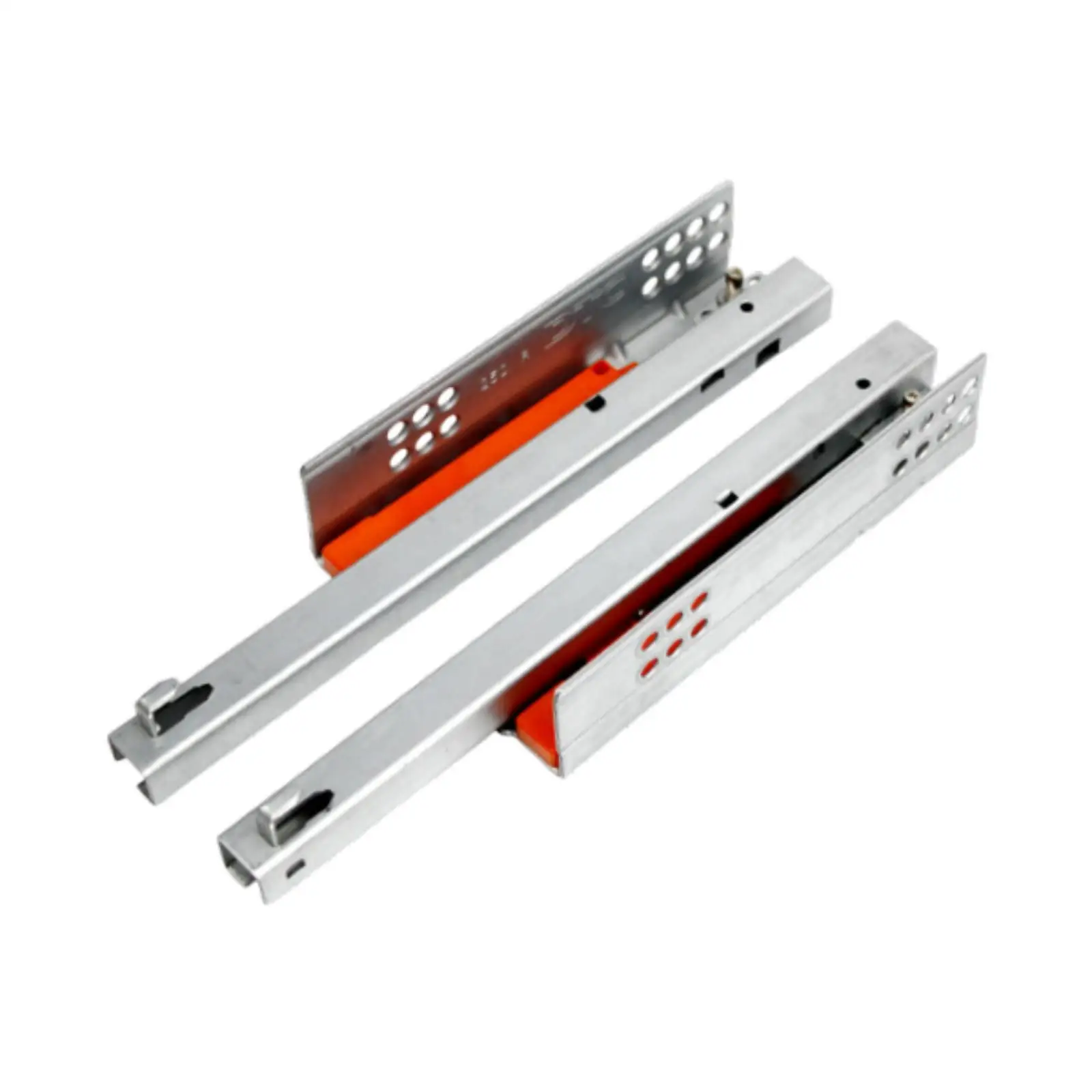 2 Pieces Drawer Slide Rails Hardware Easy to Install Metal Heavy Duty Under Mount for Furniture Bath Dresser Kitchen Cabinet