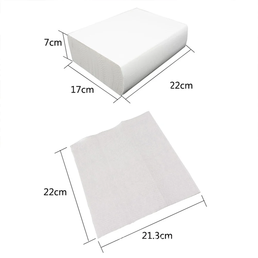 400PCS Thickened Commercial Toilet Paper Kitchen Paper Towels Bathroom Paper Towel for Home Kitchen Shop (White) - Image 6