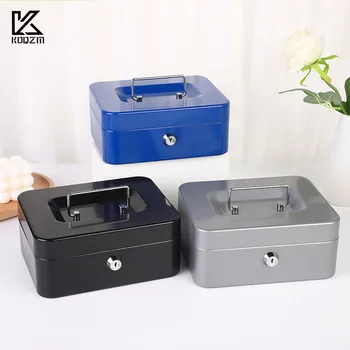 Portable Mini Key Safe Money Box Steel Bank Sturdy Lockable Coin Box Cash Storage Hidden Box For Home Store Suitcase 1