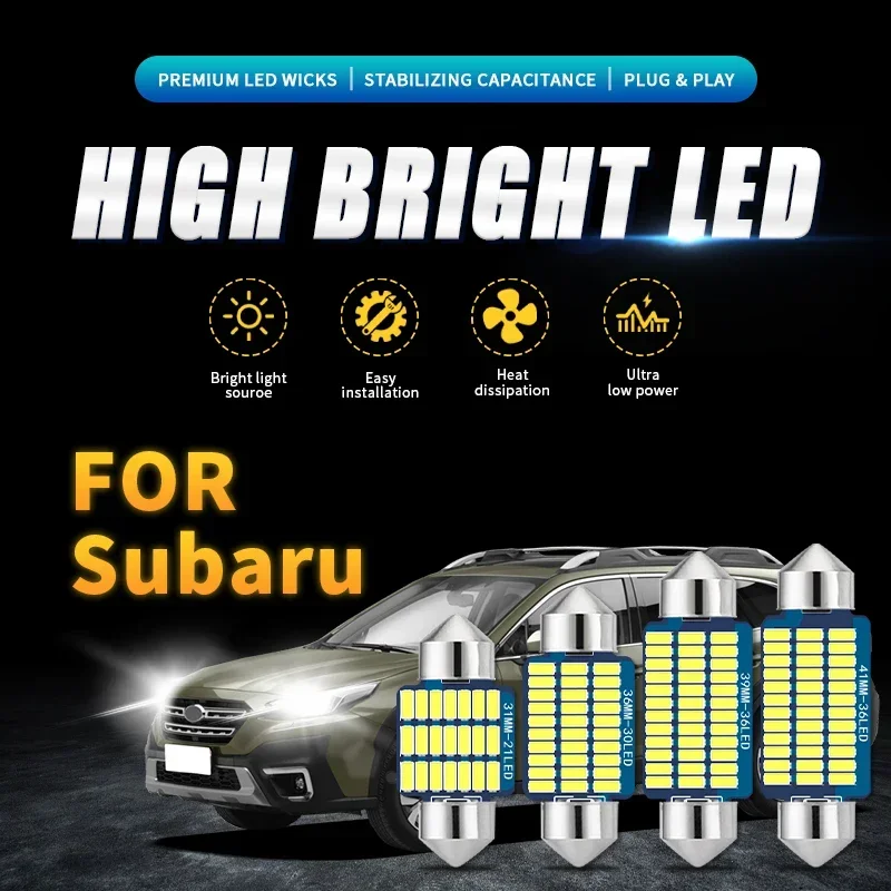 

Car LED Interior Reading Light 6000K C5W C10W For Subaru Legacy MK5 Outback MK4 Forester Impreza XV GJ GP VA wrx crosstrek brz