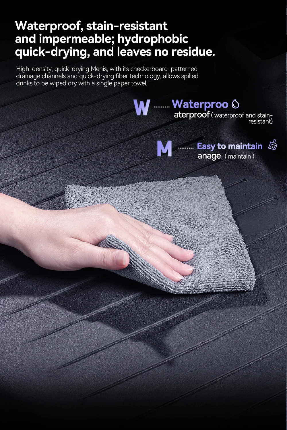 YZ Juniper 360 Full Cover TPE Floor Mats For Tesla Model Y 2025 2026 image 14