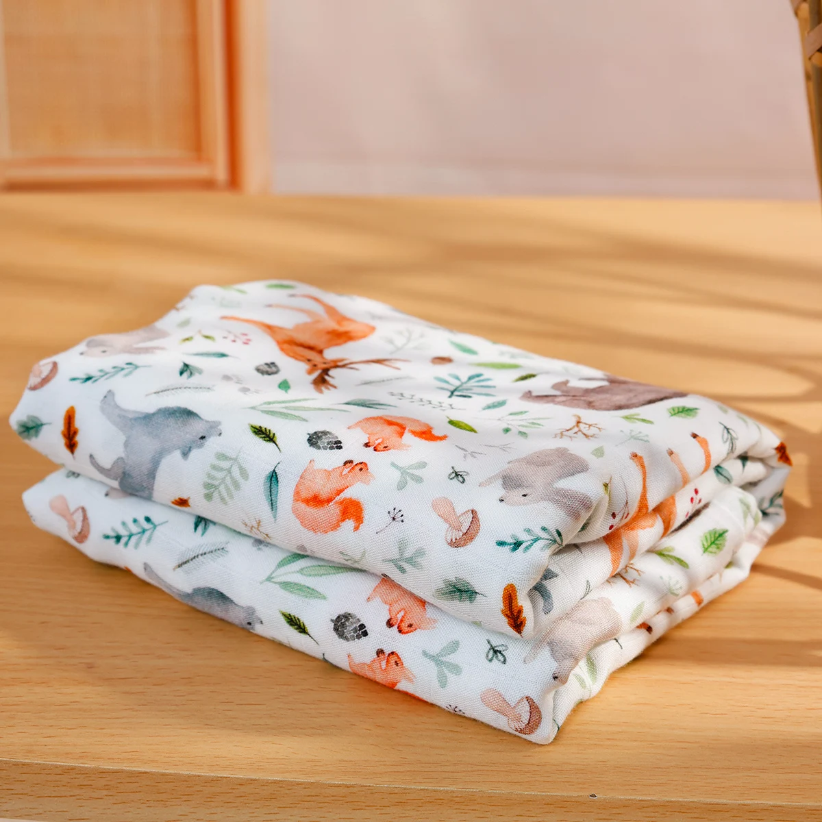 Happy Flute Muslin Cotton Baby Swaddles Soft Newborn Blankets Bath Gauze Infant Wrap Sleepsack Strolle Cover Comfortable Blanket