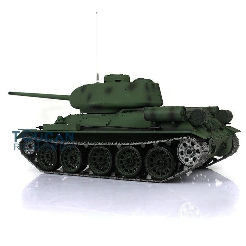1/16 HENG LONG 7.0 업그레이드 메탈 소련 T34-85 FPV RC 탱크 3909 360 °   터렛 트랙 휠 기어박스 원격 조종 자동차 TH17769