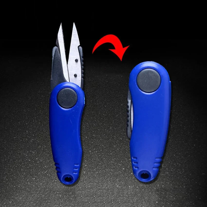 Shrimp-Shaped Stainless Steel Fish Use Scissors Accessories Folding Fishing Line Cut Clipper Fishing Scissor Tackle 4