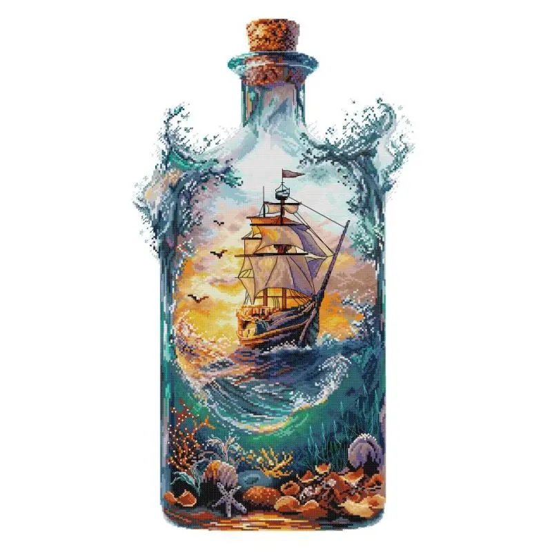 クロスステッチ完成品 帆船 【公式通販】