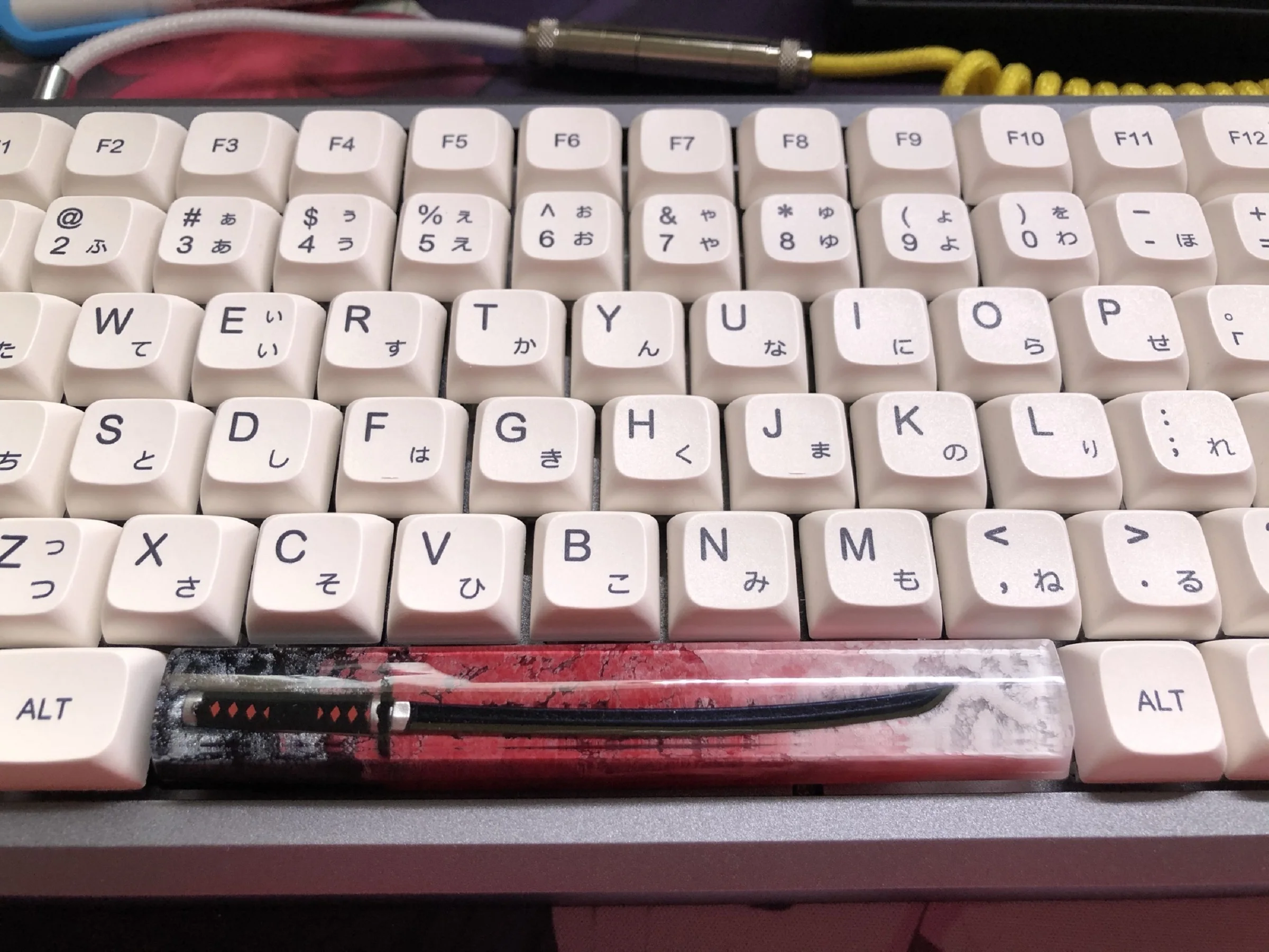 Anime japonês Demon Slayer Artesanal Resina Keycaps,
