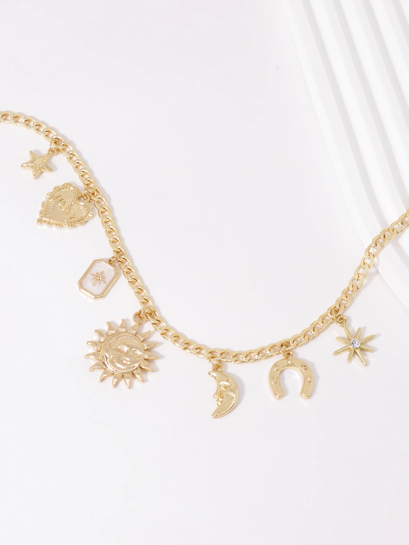 Bohemian Charm Necklace Celestial Layered Jewelry for Women