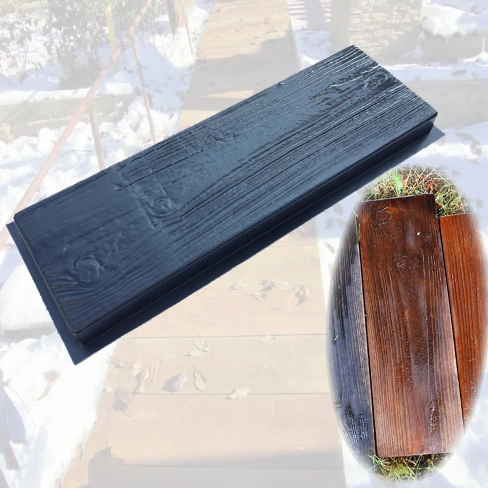 Wood Grain DIY Pavement Path Cement Mold Paving Mould Garden Road Courtyard Concrete Mold Stepping Stone Maker