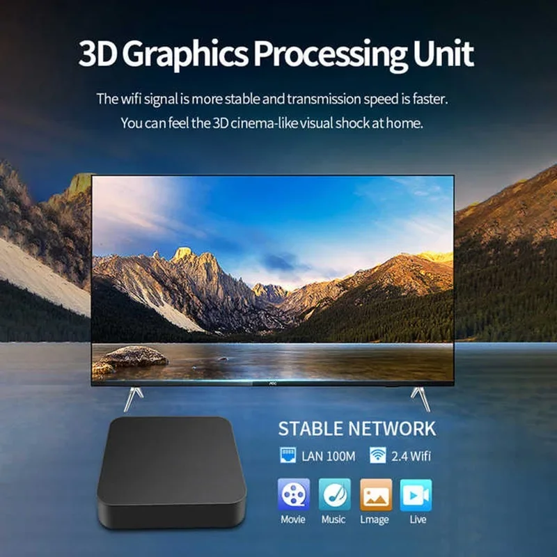 MXQpro 스마트 TV 박스, 안드로이드 10.1, 4K 유튜브 미디어 플레이어, TV 박스, 안드로이드 7.1, 4GB, 32GB, 리모컨 TV 셋톱 박스, RK3229, 64GB