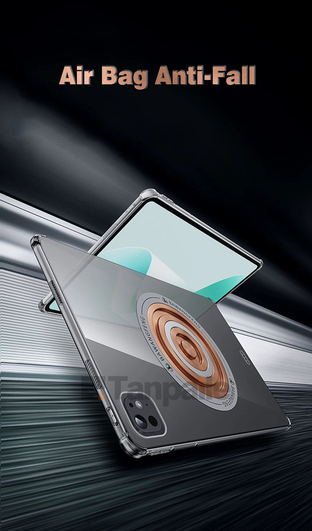 Premium Magnetic Copper Cooling Tablet Case - Heat Dissipation & Soft Shockproof Protection