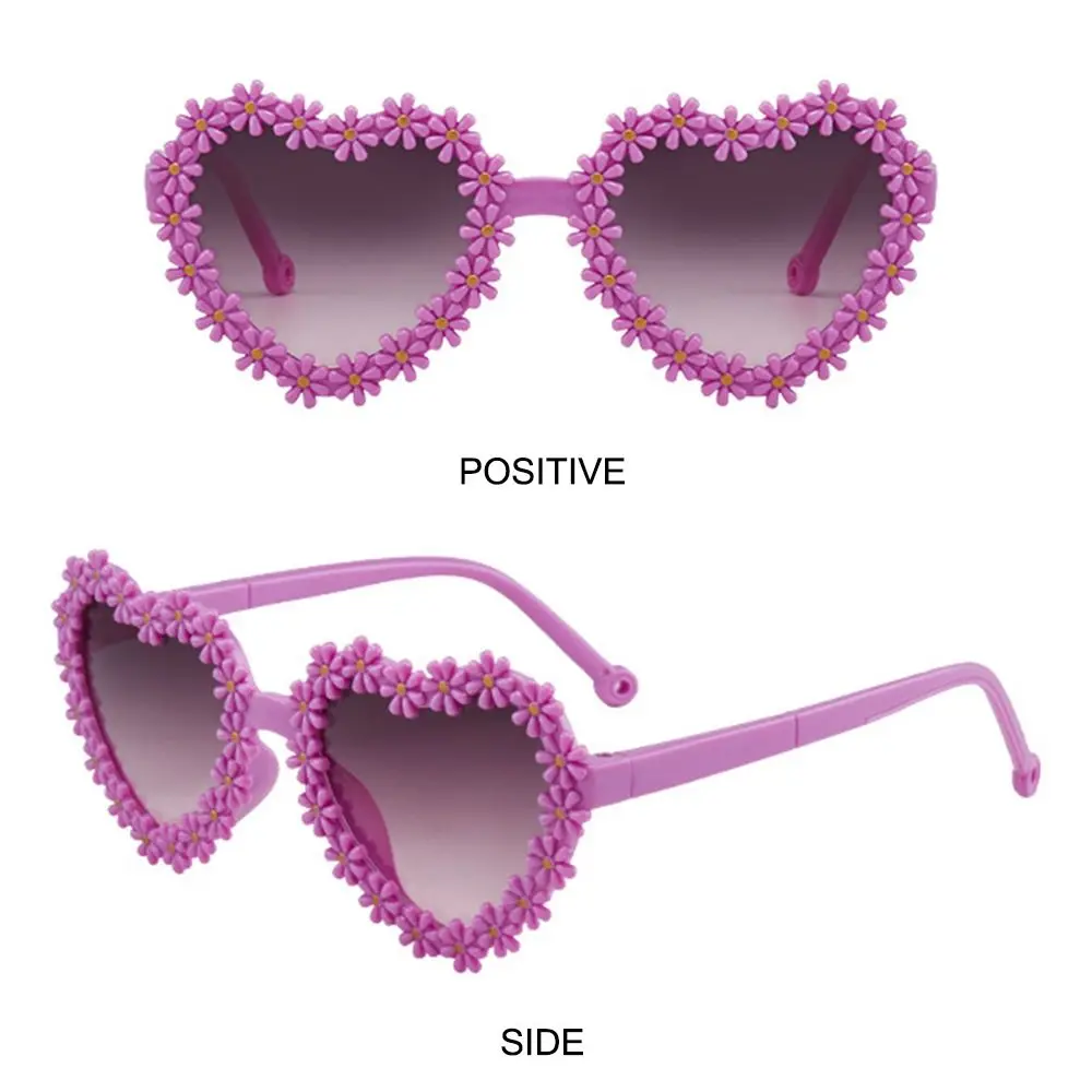 Süße herzförmige Gänseblümchen Sonnenbrille für Kinder im Alter von 3-18 Jahren Sonnenschutz Blume Sonnenbrille Vintage Kinder Sonnenbrillen – Detail 9