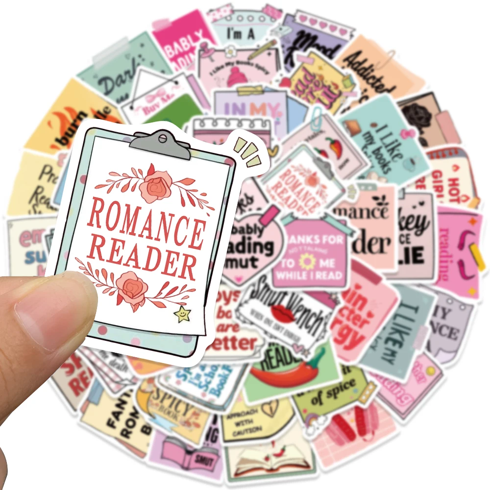 ♡aromanticsさまのキスカットシールとペットシール2本セット♡ 50PCS/pack Dark Romance Stickers Smutty Bookish Sticker